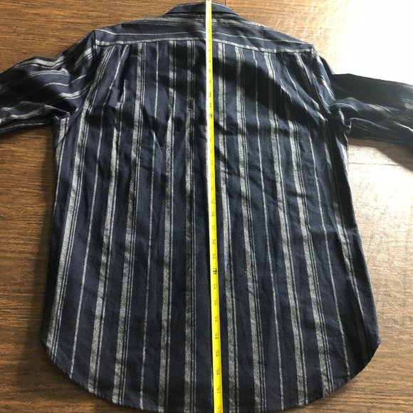 Vince Blue Gray Stripe 100% Cotton Button Down - Picture 8 of 8